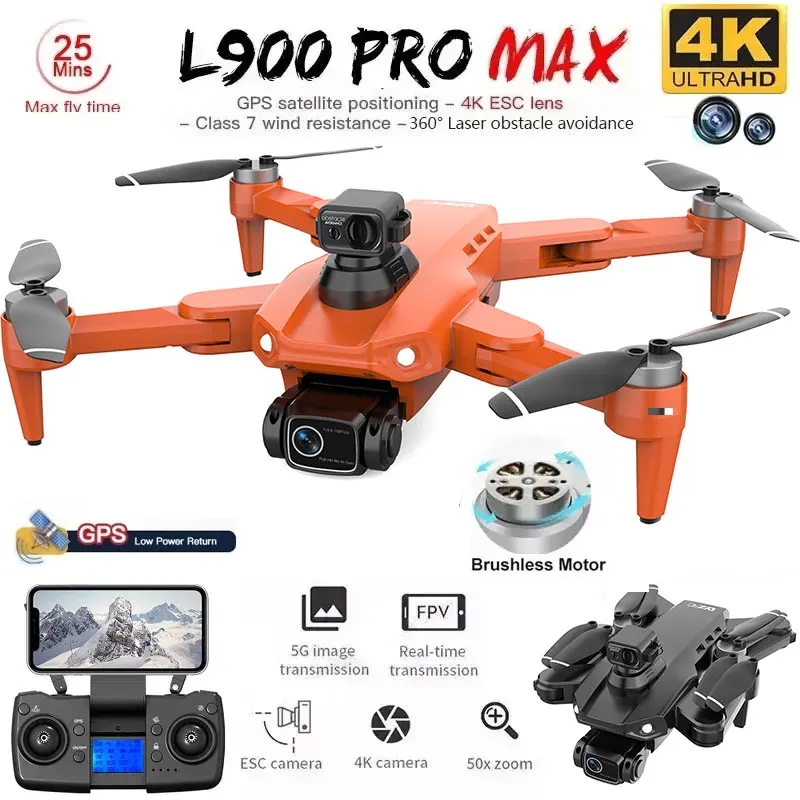 Drone Camera Wide Angle - L900 Pro MAX GPS โดรน 4K