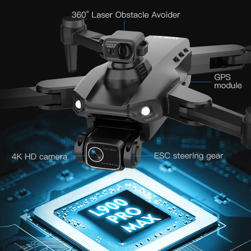 L900 Pro MAX GPS โดรน 4K Profe - Drone Camera Wide Angle บทวิจารณ์และราคา