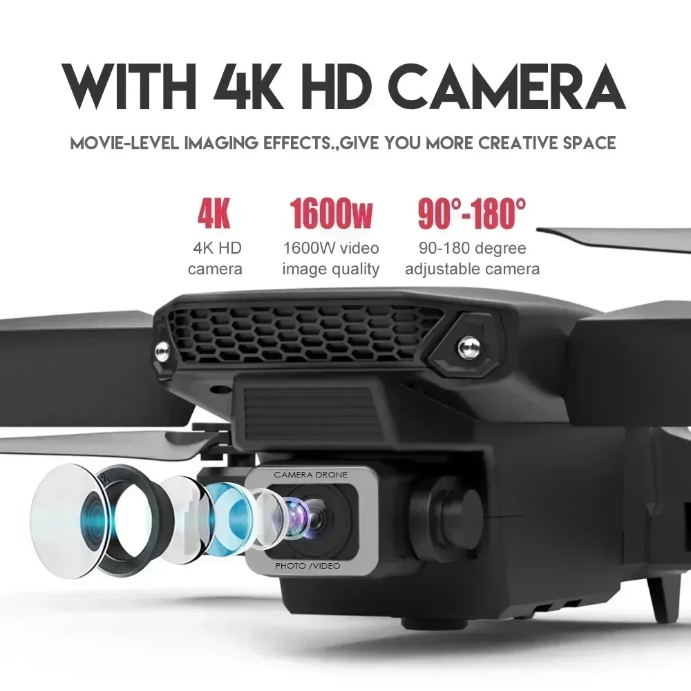 E88 Pro WIFI FPV Droneมุมกว้าง - Drone Camera 4K บทวิจารณ์และราคา