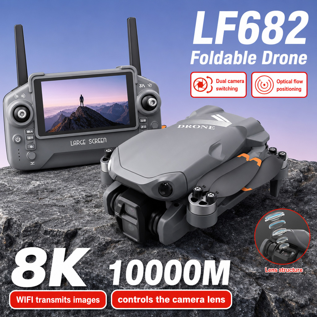 โดรนถ่ายภาพทางอากาศ LF682 8K H - Drone Camera 4K บทวิจารณ์และราคา