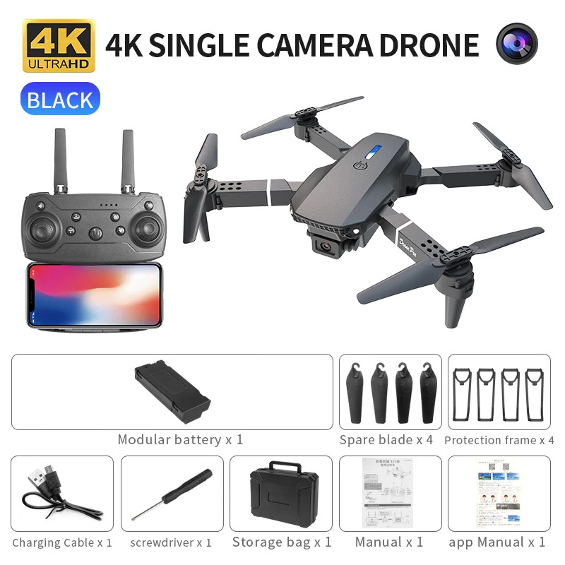 โดรนพับได้อัจฉริยะ E88 Pro รอง - Drone Camera Mount บทวิจารณ์และราคา