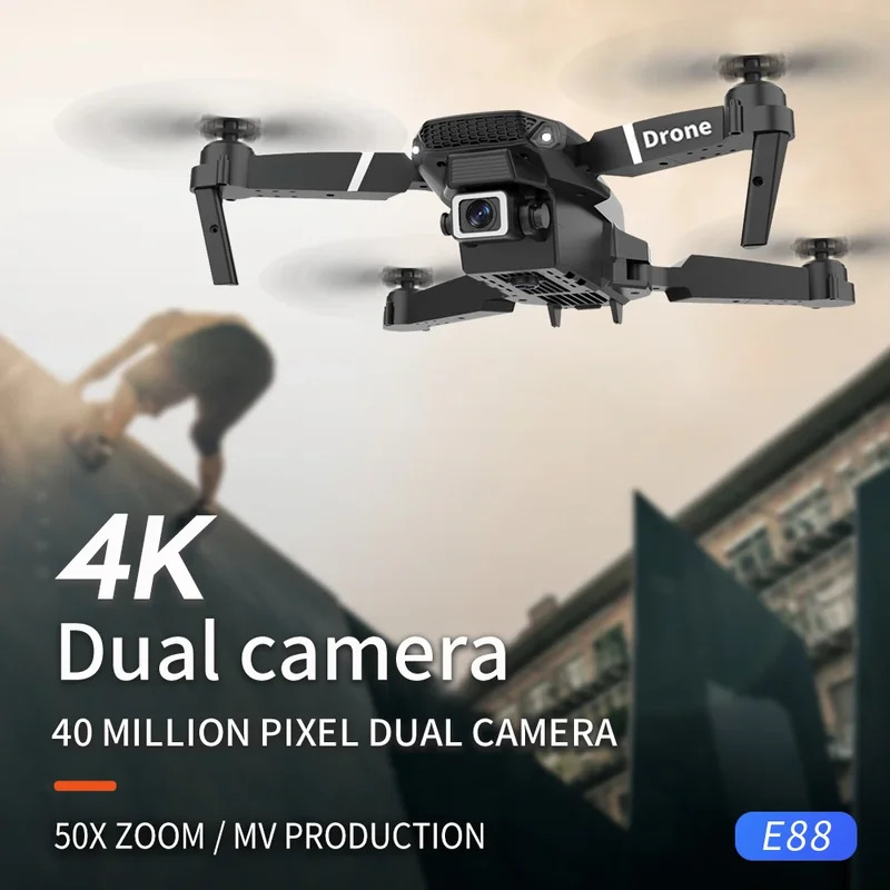 โดรนพับได้อัจฉริยะ E88 Pro รอง - Drone Camera Mount บทวิจารณ์และราคา