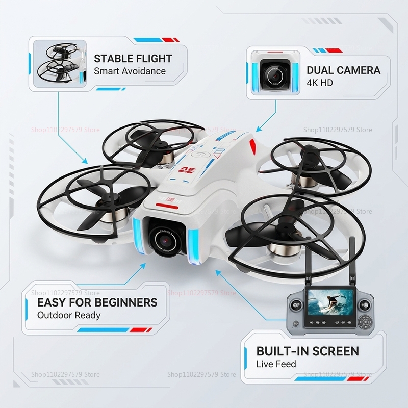โดรน GPS รุ่นใหม่ AE21 รุ่นที่ - Drone Camera Night Vision บทวิจารณ์และราคา