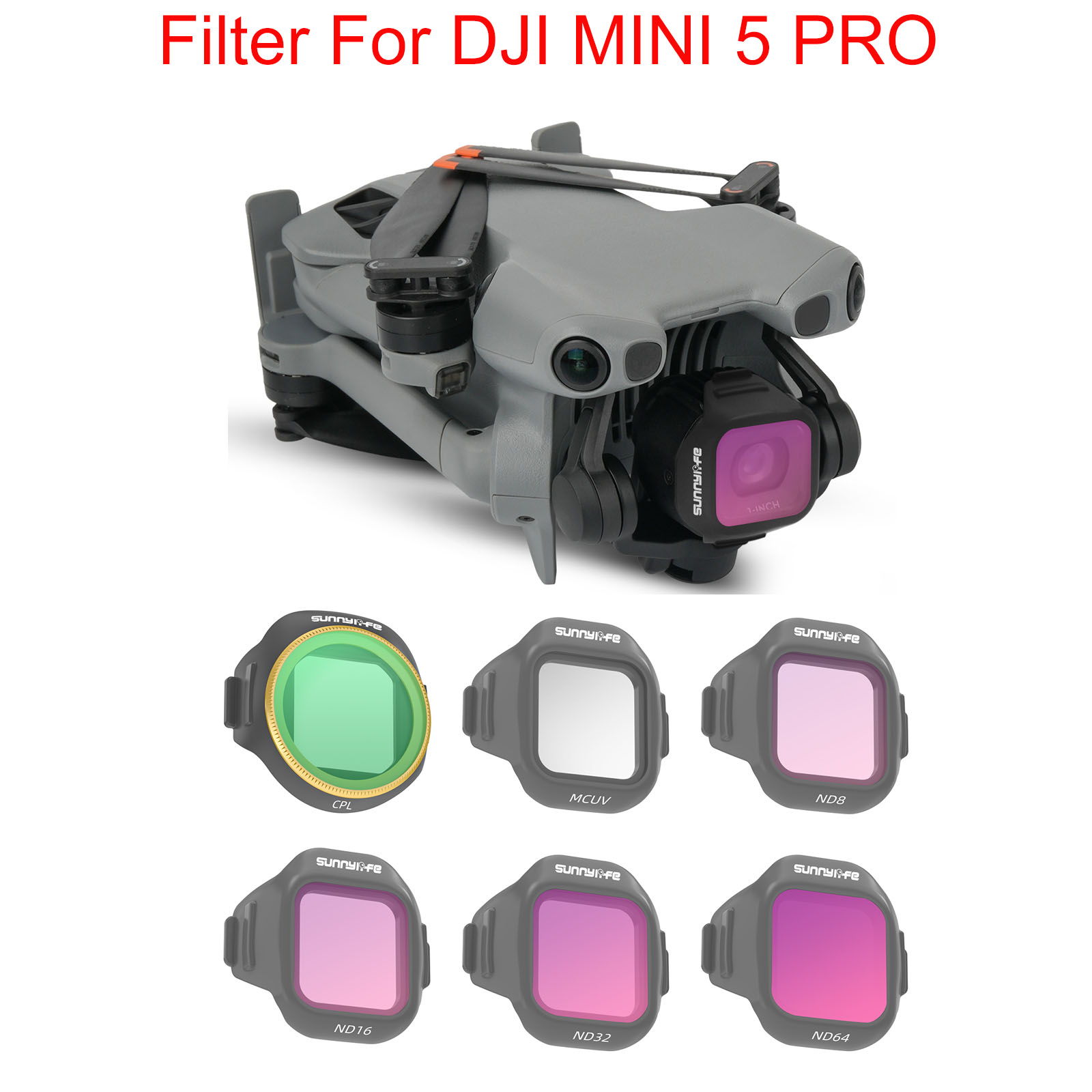 ฟิลเตอร์โดรนสำหรับ DJI Mini 5  - Drone Camera Filter บทวิจารณ์และราคา