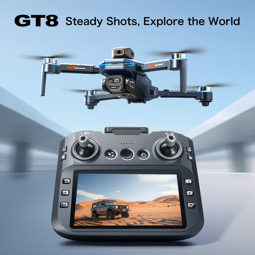 โดรนบินหลบหลีกสิ่งกีดขวาง GT8  - Drone Camera 4K บทวิจารณ์และราคา